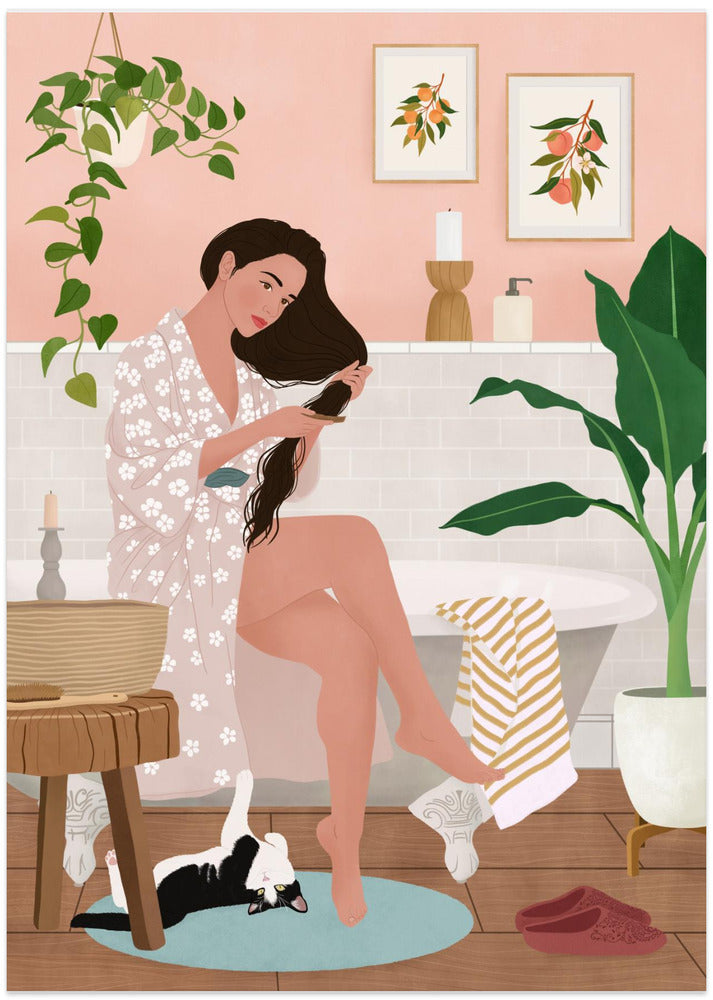 Art Prints of After a Bath