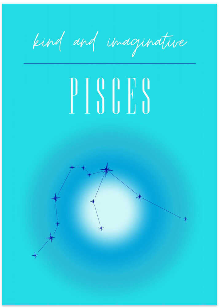 Pisces Zodiac Print Art