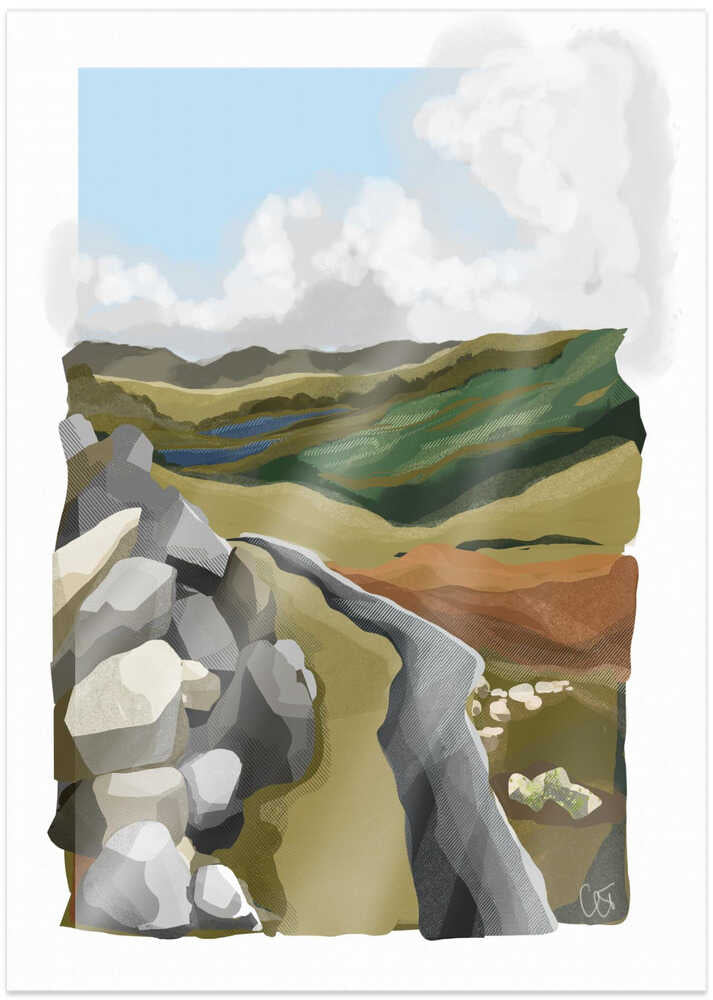 Diamond Hill, Ireland, Connemara Art Print