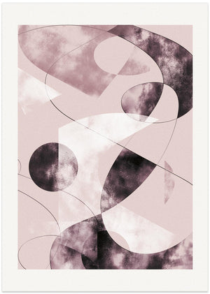 Art Prints of Shapes Shatters Red