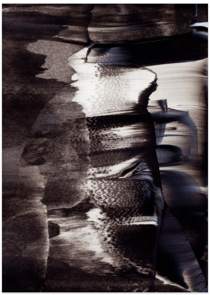 Monochrome Textures And Fluid Brushstrokes