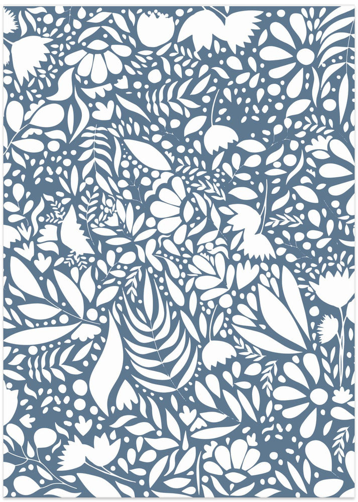 Scandi blue white pattern 1