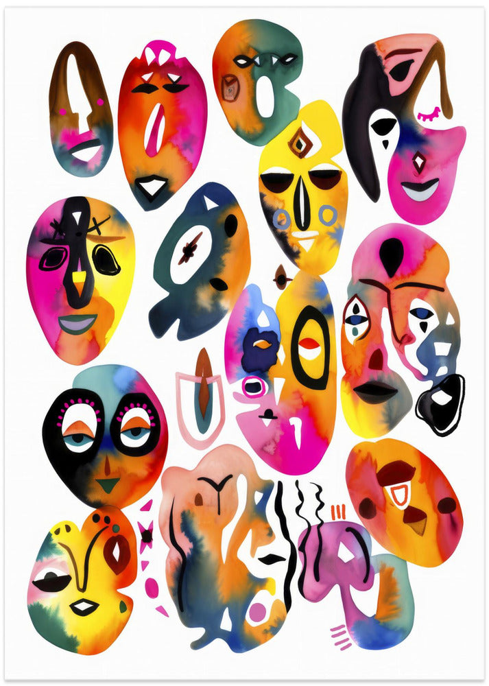 Vivid Faces Collage