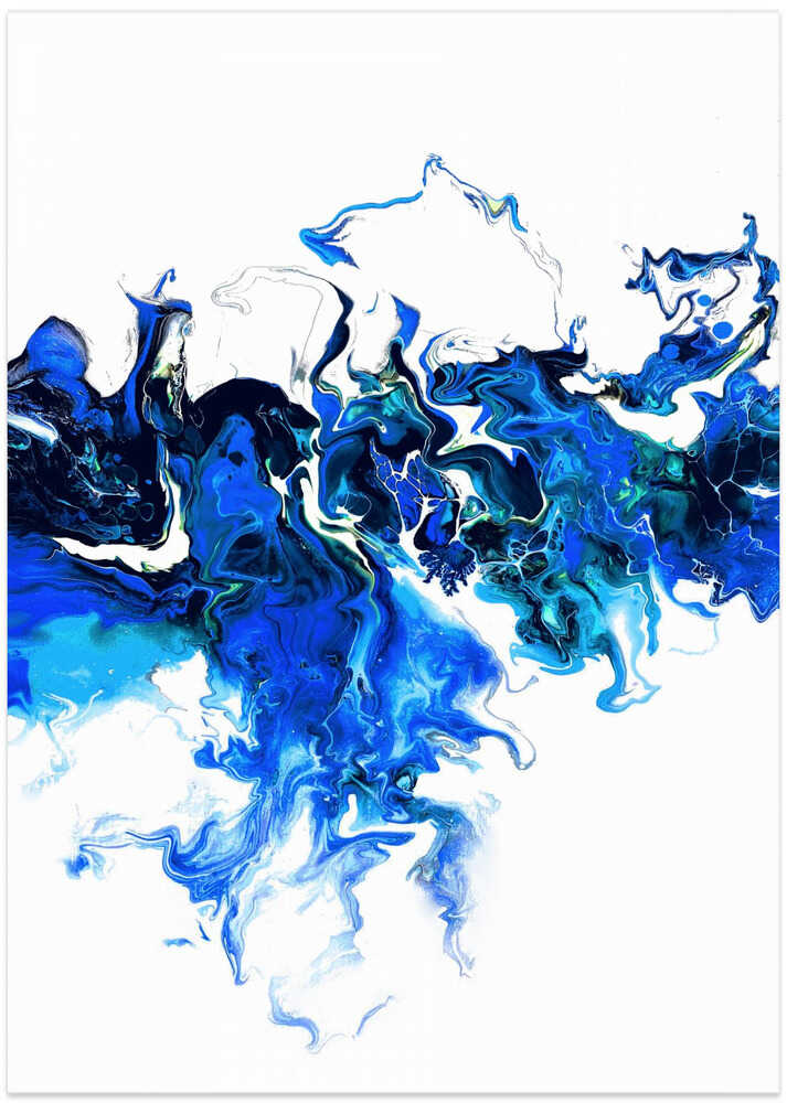 Blue Colorful White Wave