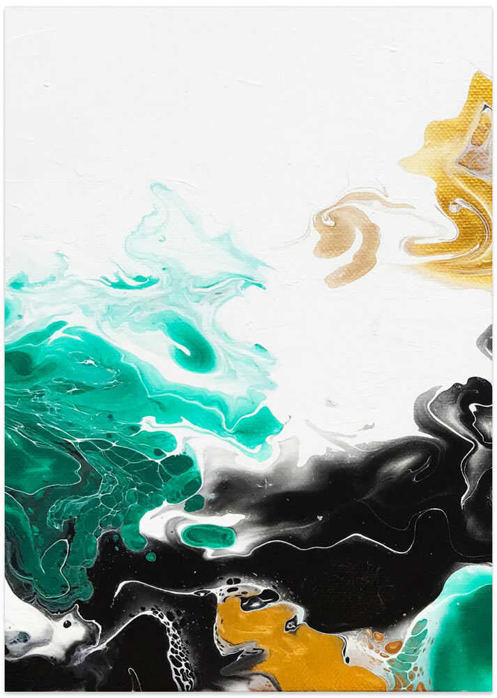 Green and Gold Ribbons 3