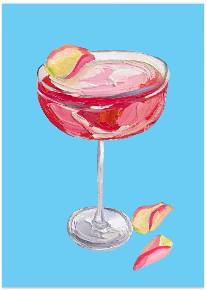 Art Prints of Sparkling Rose Gin Cocktail