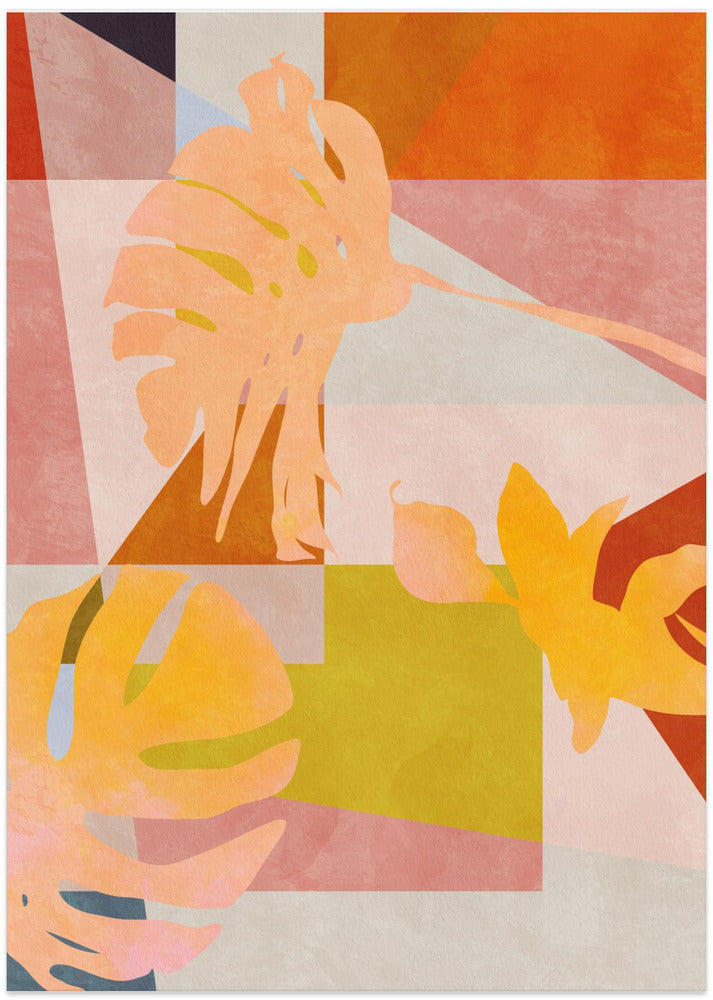 Organic Bauhaus Geometry Leaves