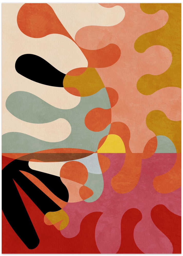 Warm Colors Bauhaus Geometry5