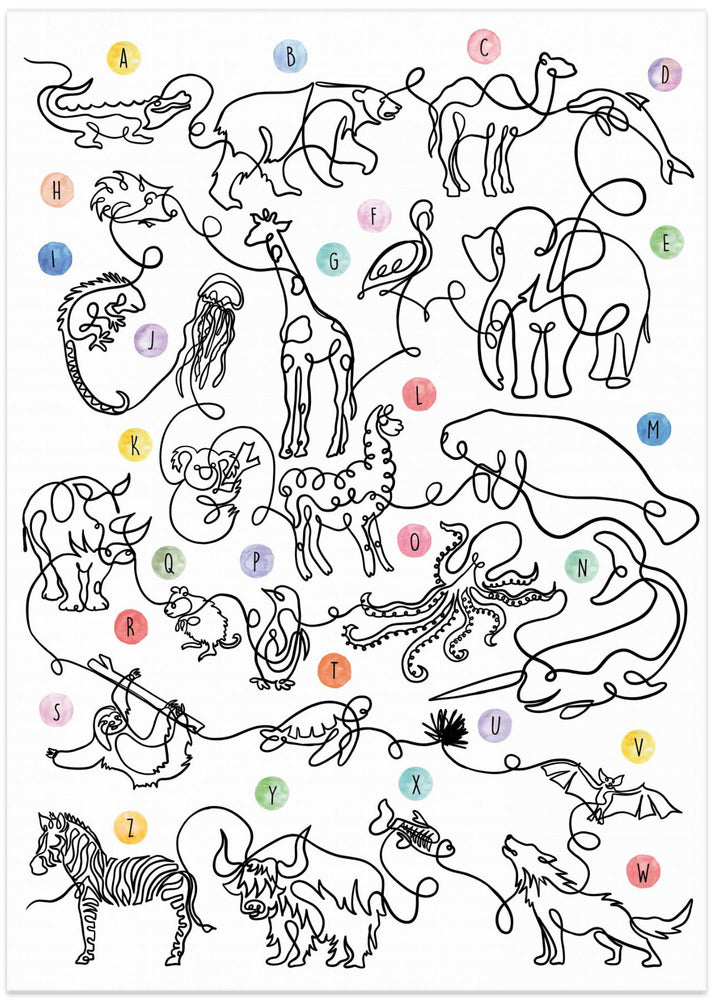 Art Prints of The Animal Alphabet