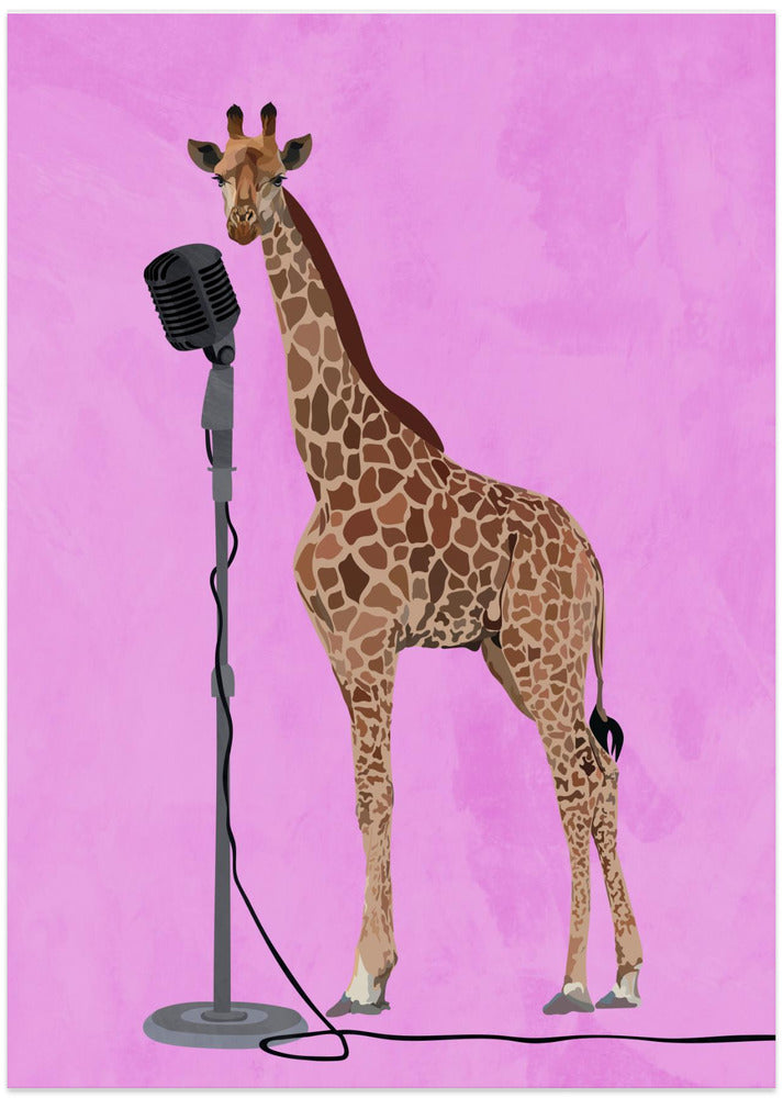 Giraffe Microphone Pink 01