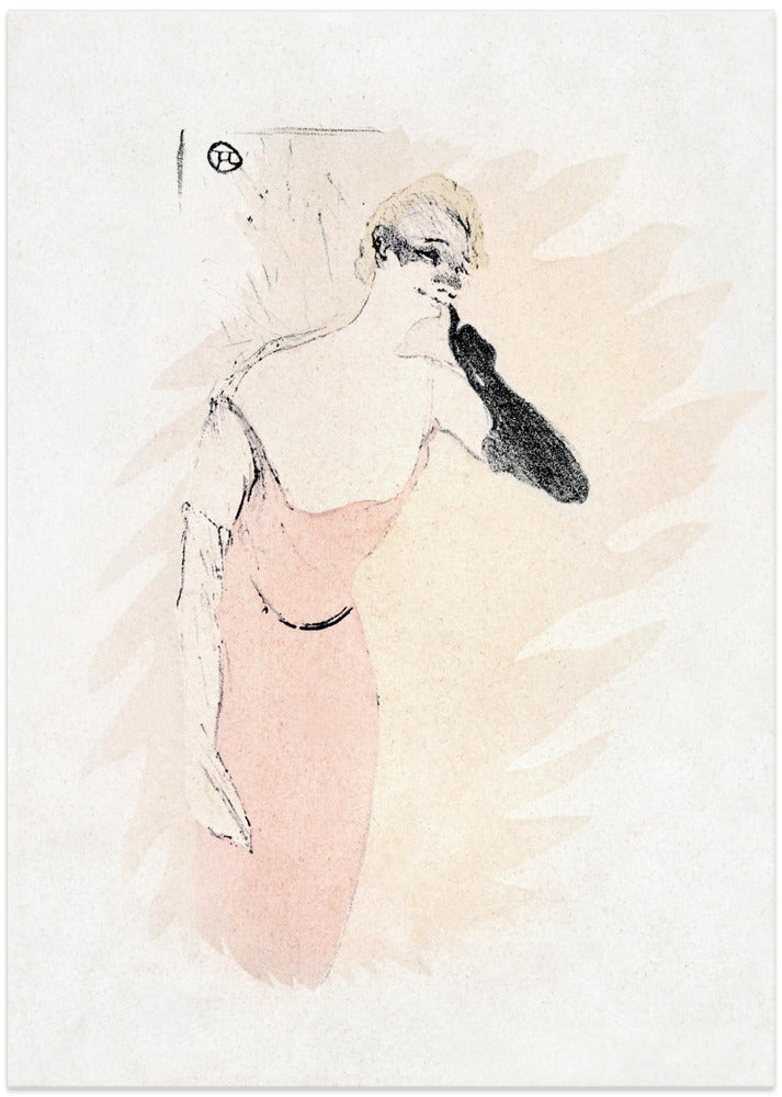 Yvette Guilbert In columbine a Pierrot (1894)