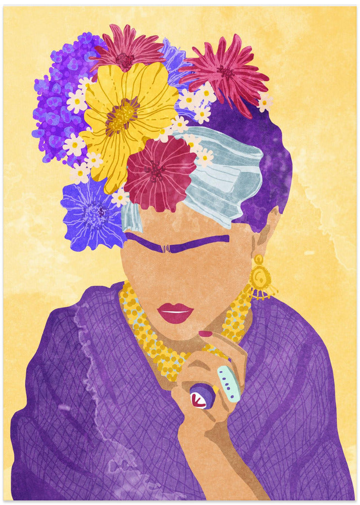 Frida and flowers