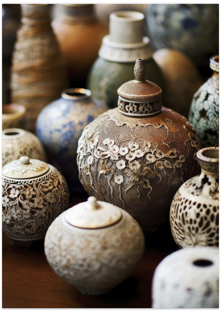 Intricate Ceramic Vases