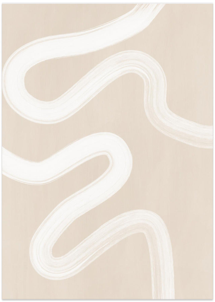 Beige One Line Drawing