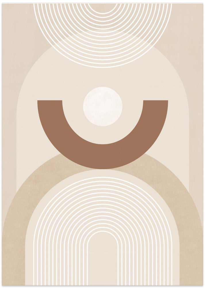 Beige Mid Century Poster