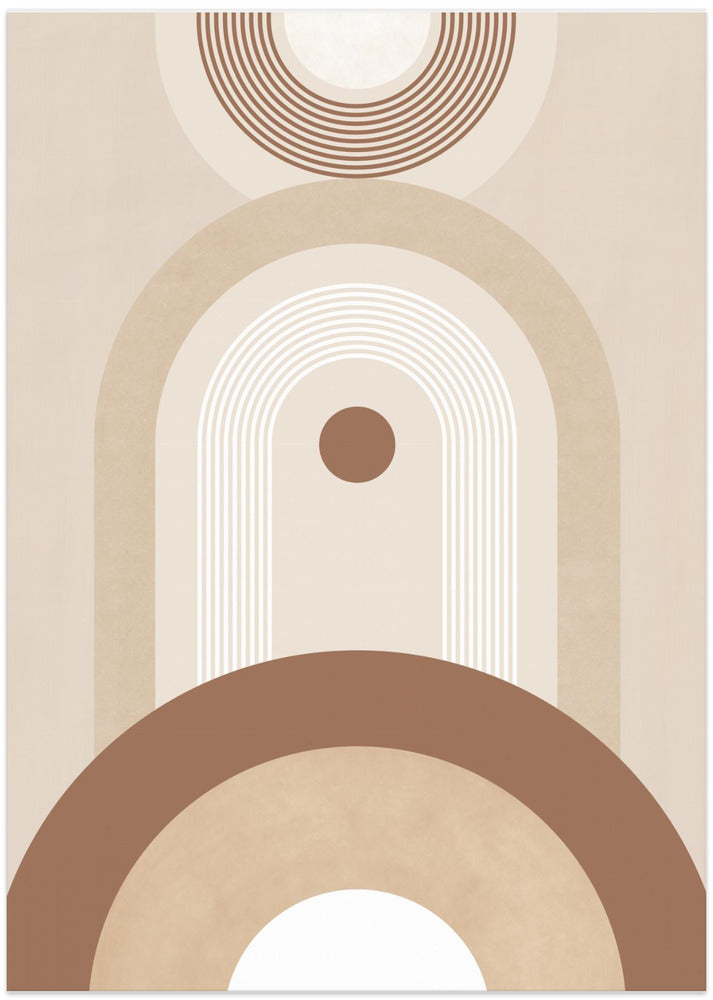 Beige Mid Century Poster