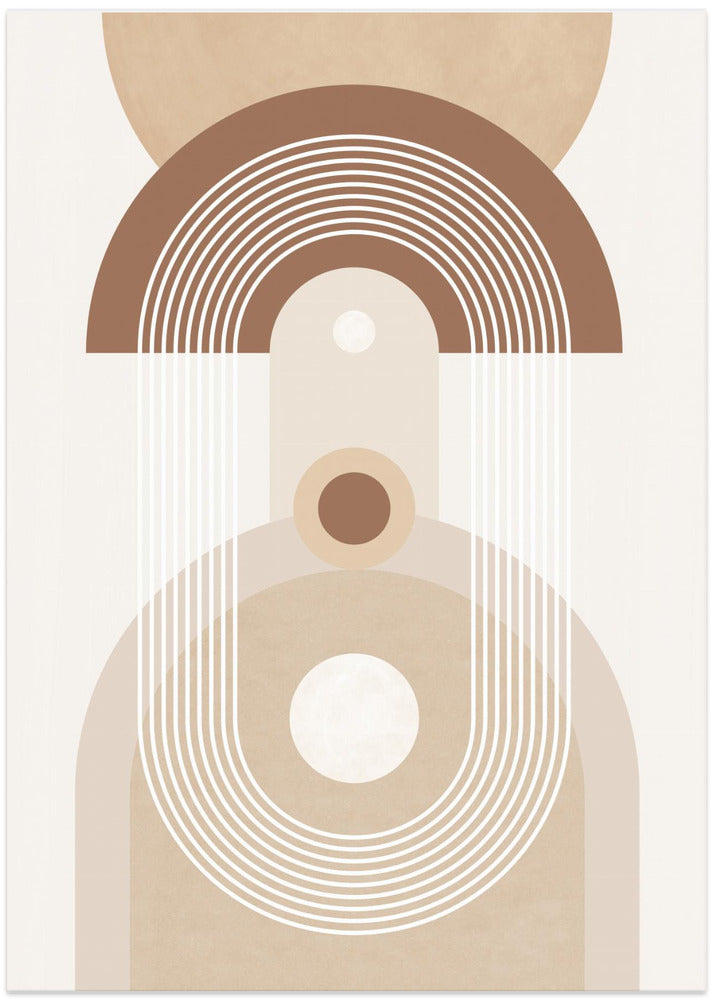 Beige Mid Century Poster