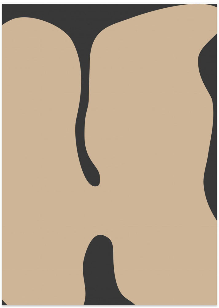 Graphic Beige Shapes Art