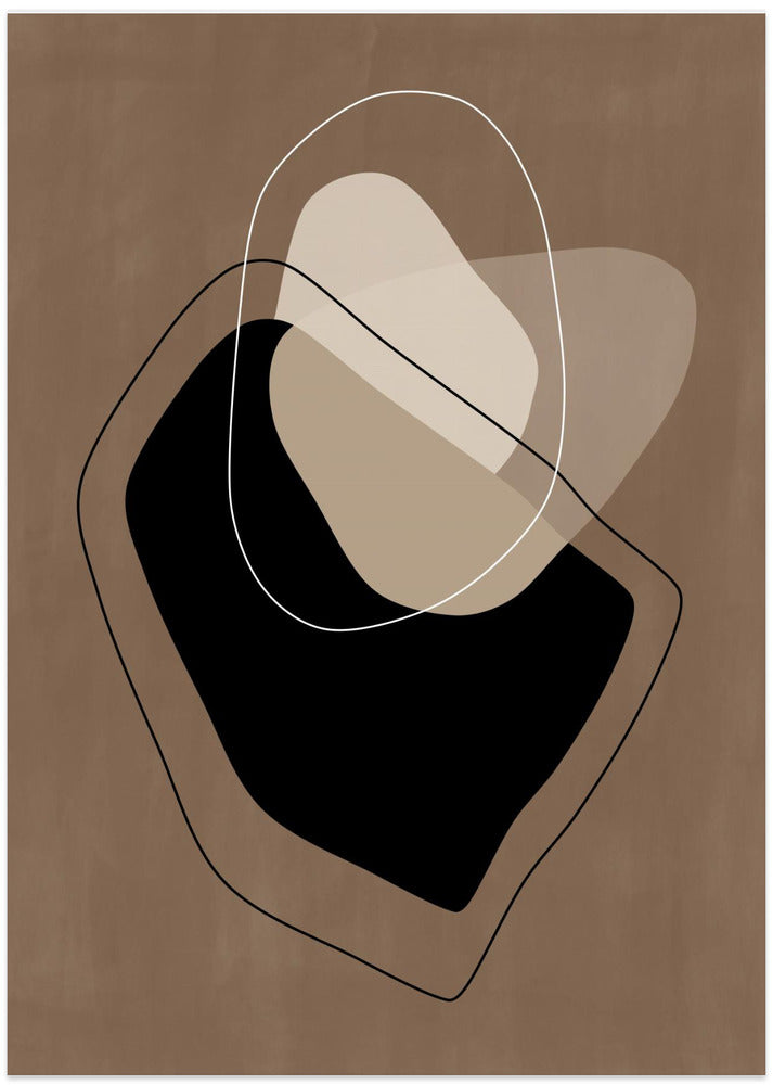 Layered Organic Shapes in Neutral Tones