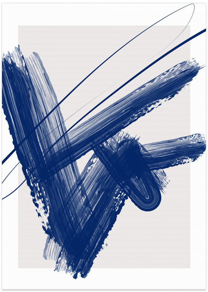Bold Blue Brushstrokes