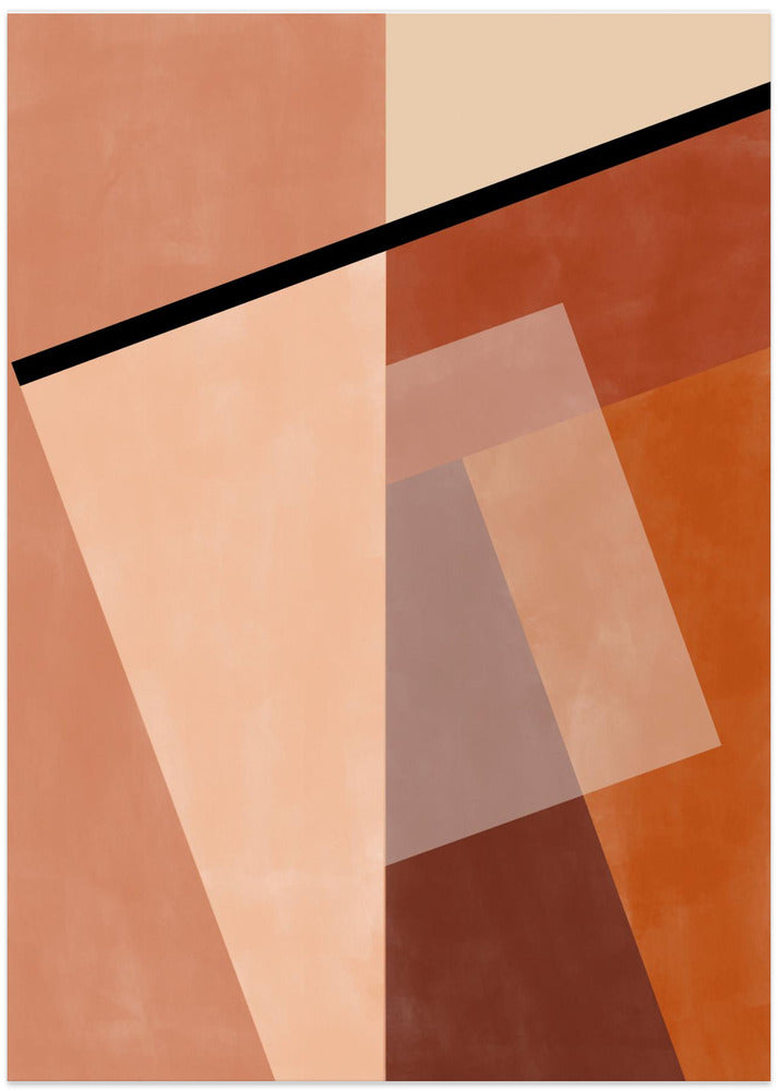 Geometric Shapes And Warm Earth Tones
