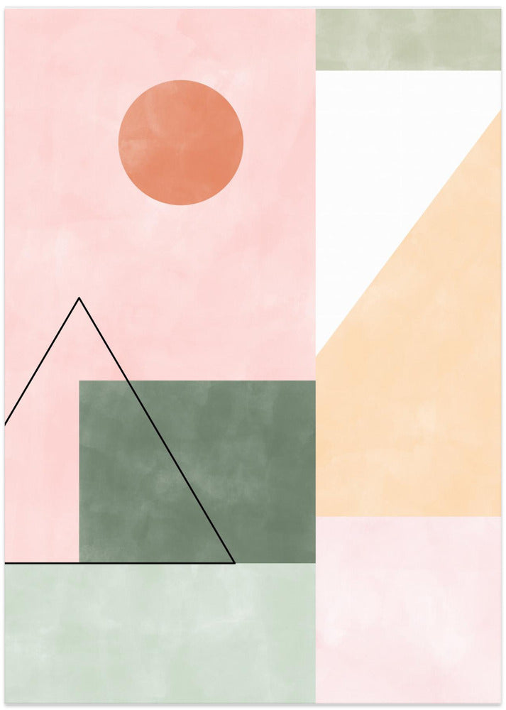 Pastel Tones With Minimalist Shapes