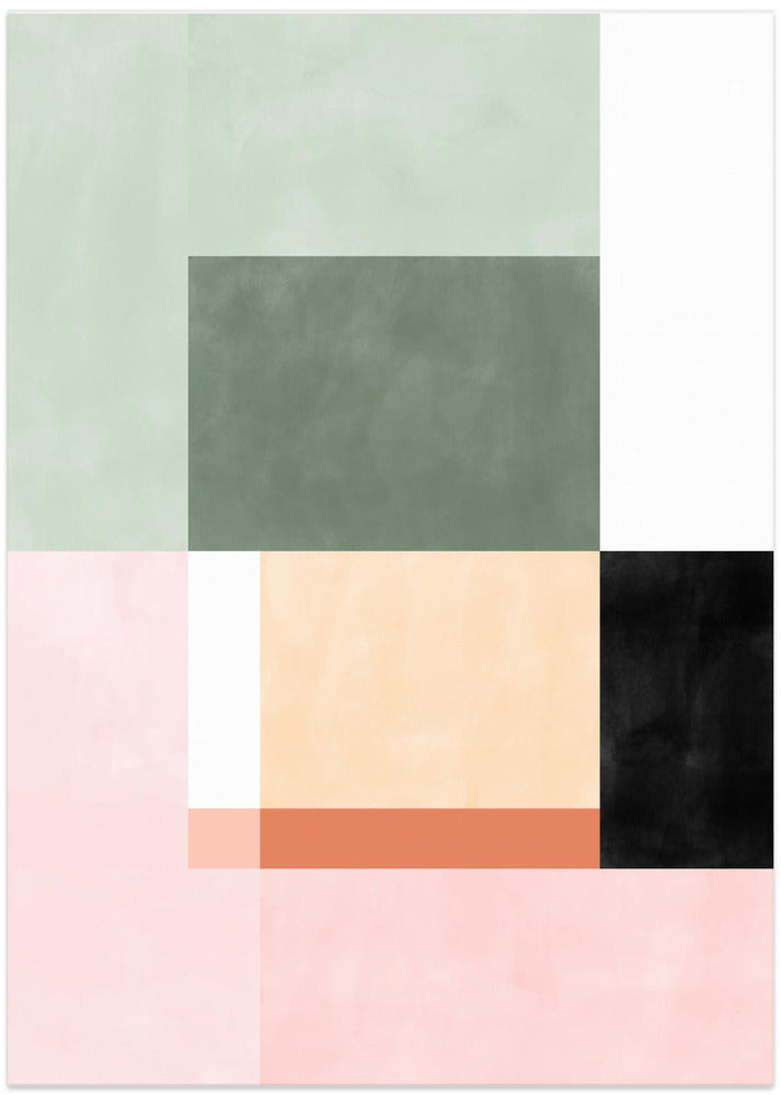 Abstract Composition With Geometric Shapes