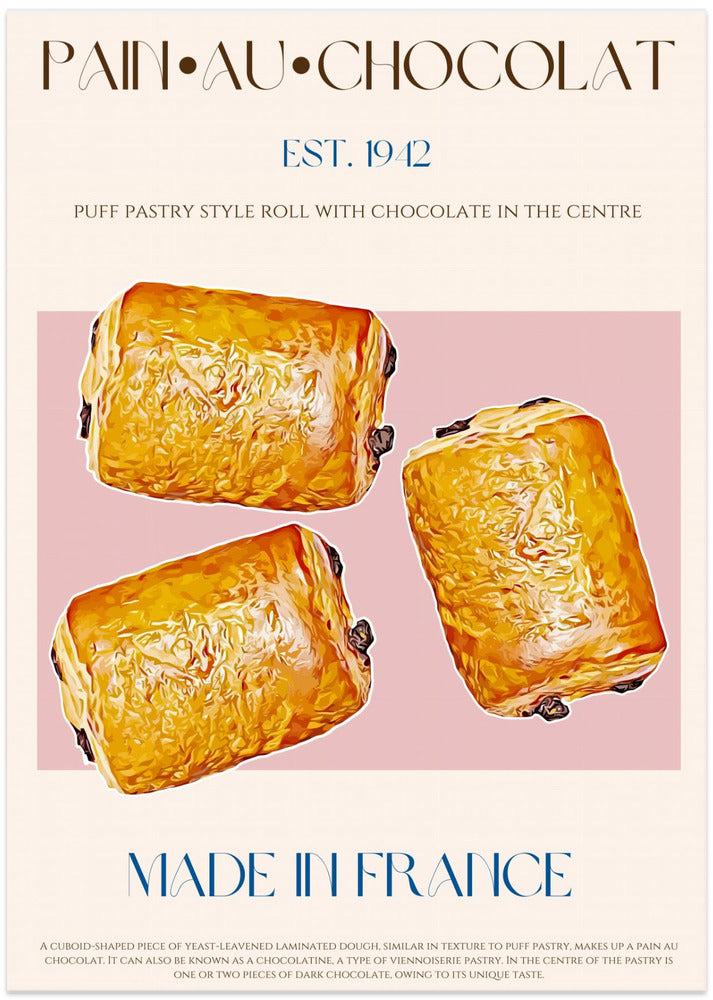 Art Prints of Pain Au Chocolat Print
