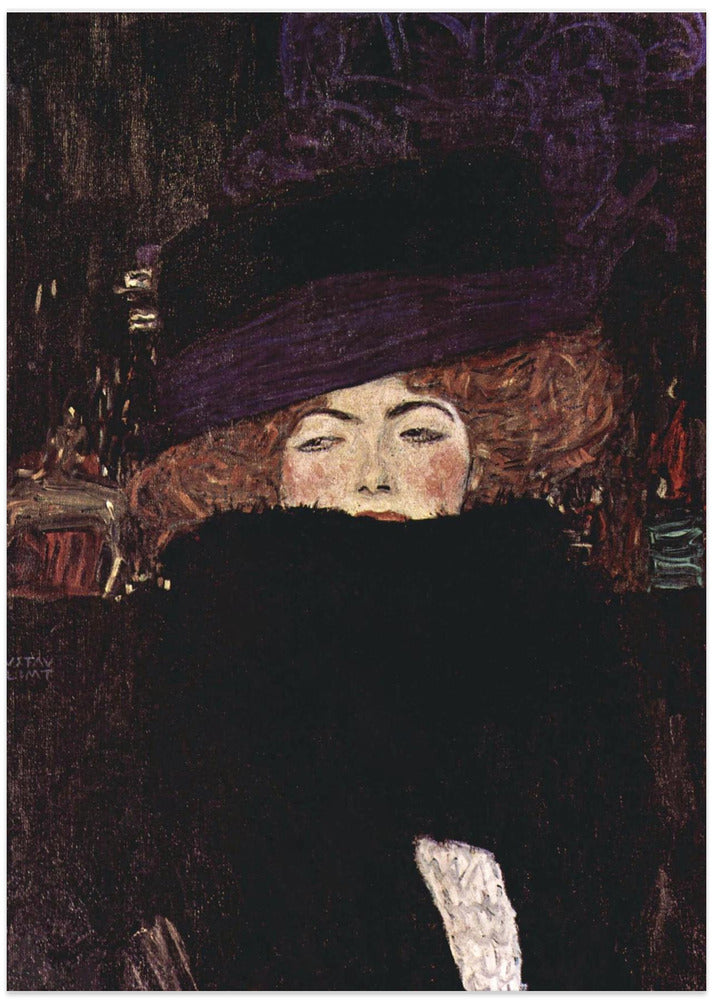 Dame Mit Hut Und Federboa (1909)