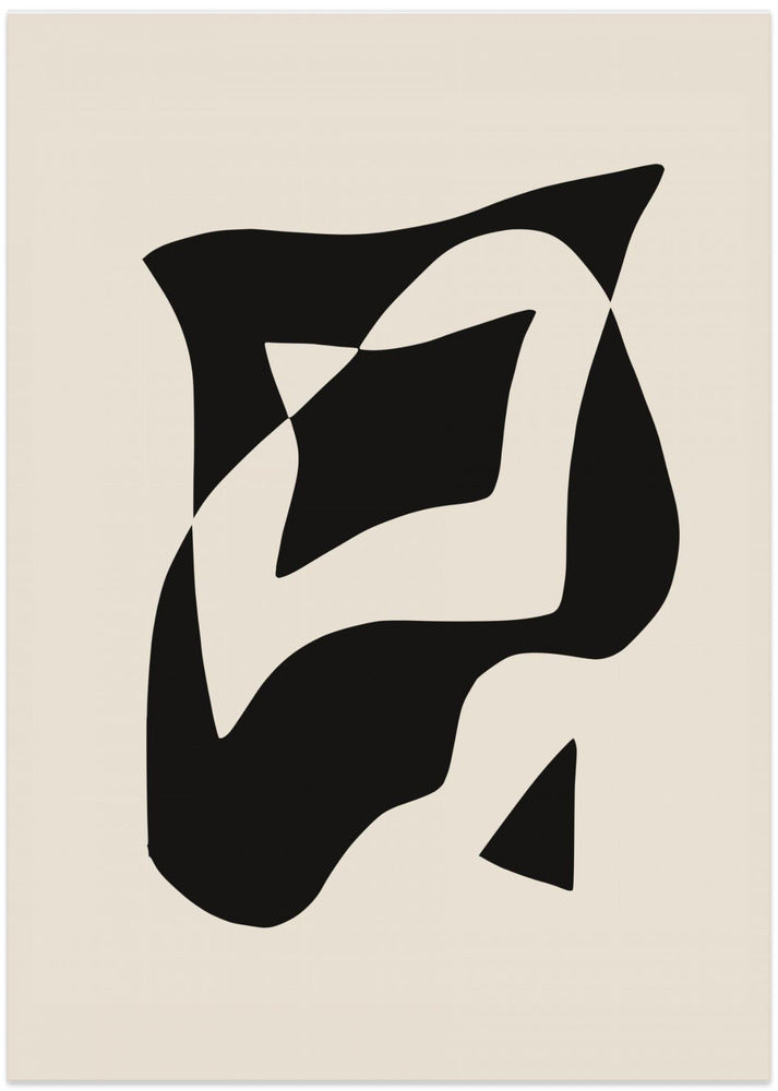 Bold Black And White Geometric Composition