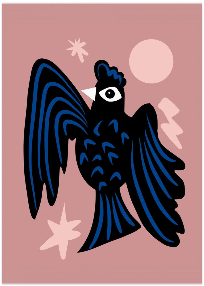 Moon and Stars Raven