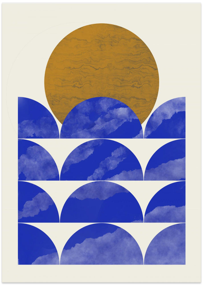 Geometrical Sunset Composition