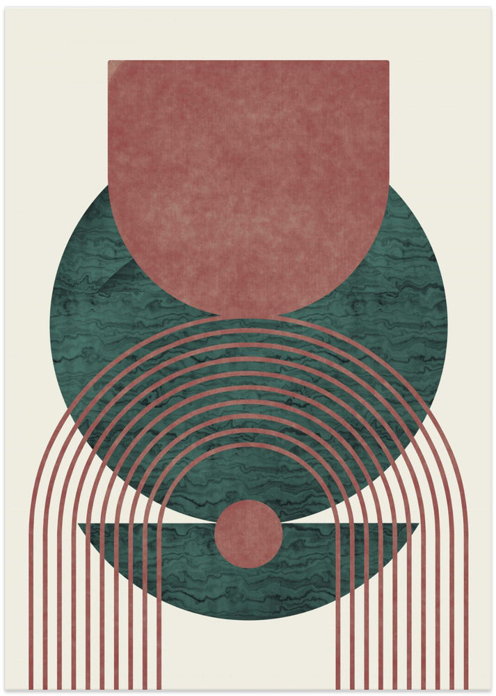 Aquamarine Marble Geometric Design