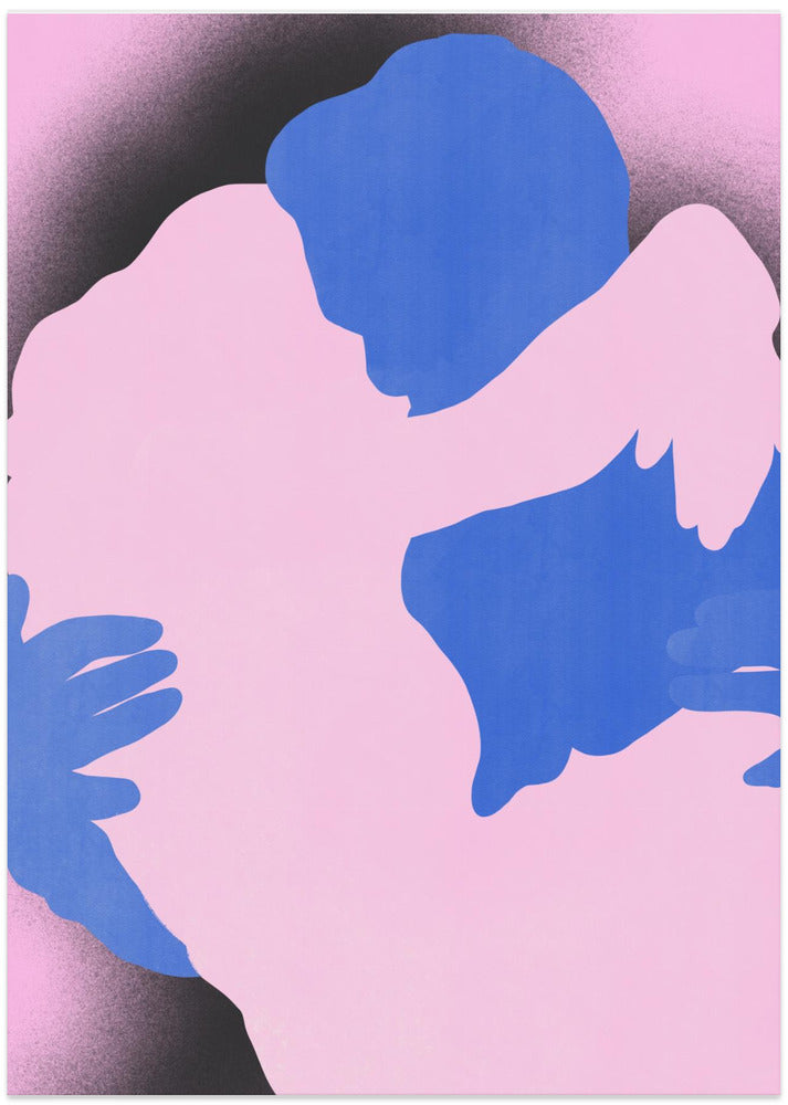 Two Abstract Figures in an Embrace