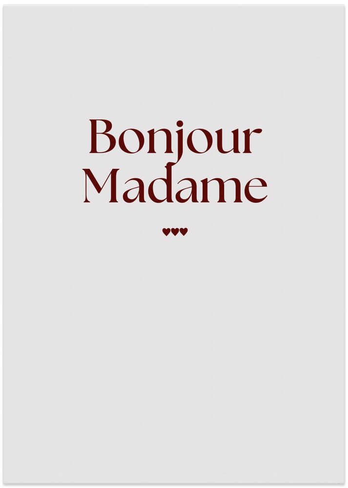 Bonjour Madame No.2