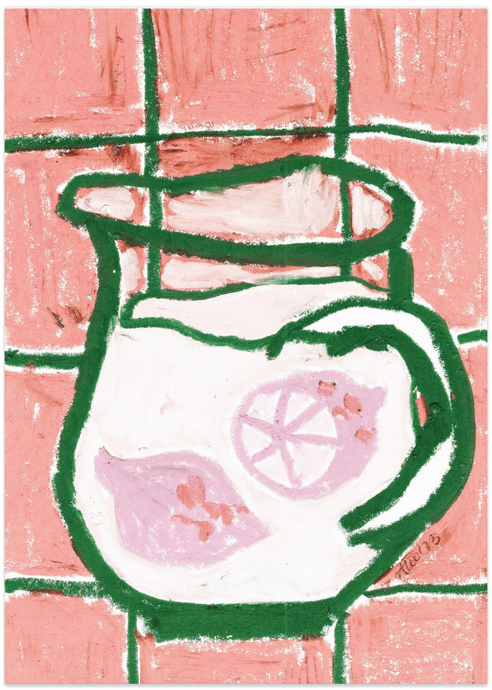 Art Prints of Jug Of Lemonade, peach