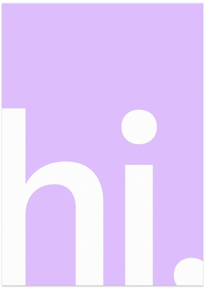 Hello in Lavender