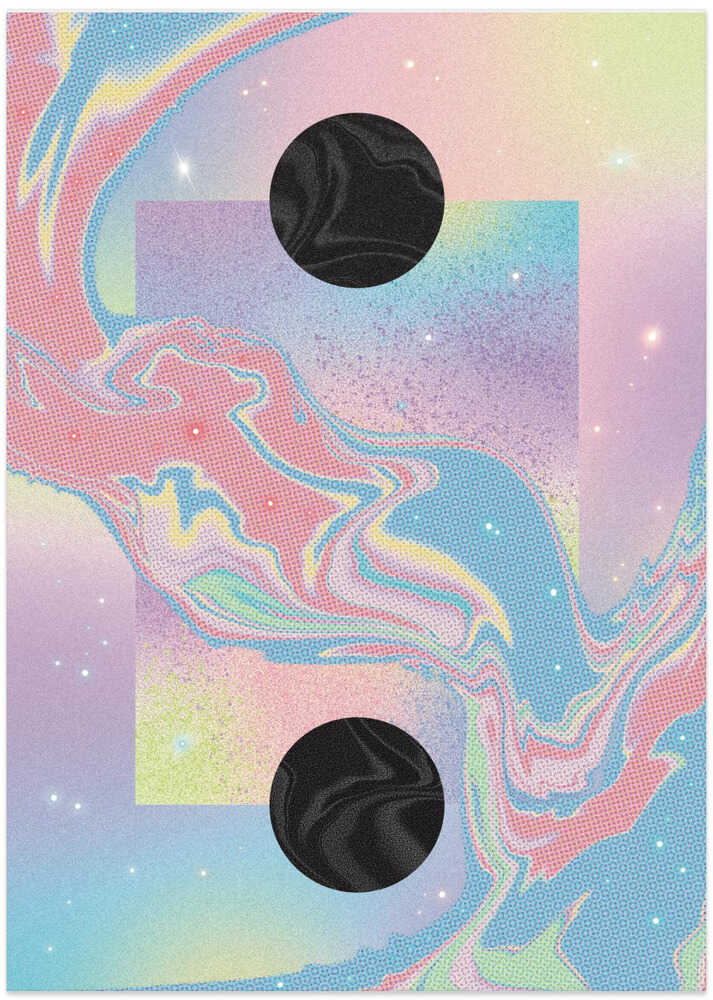 Black Hole Pastel Cosmos