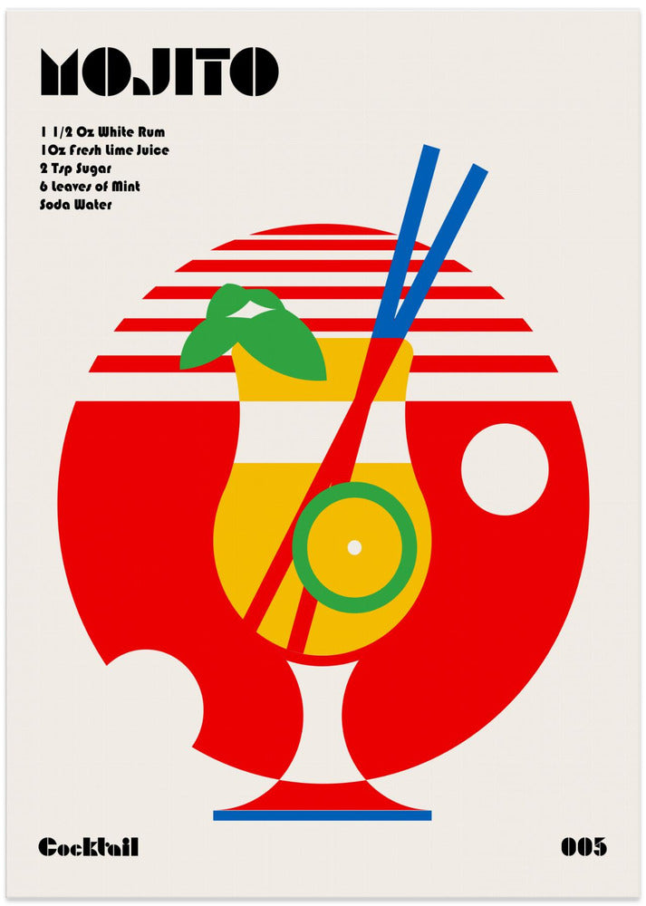Art Prints of Mojito Bauhaus Cocktail