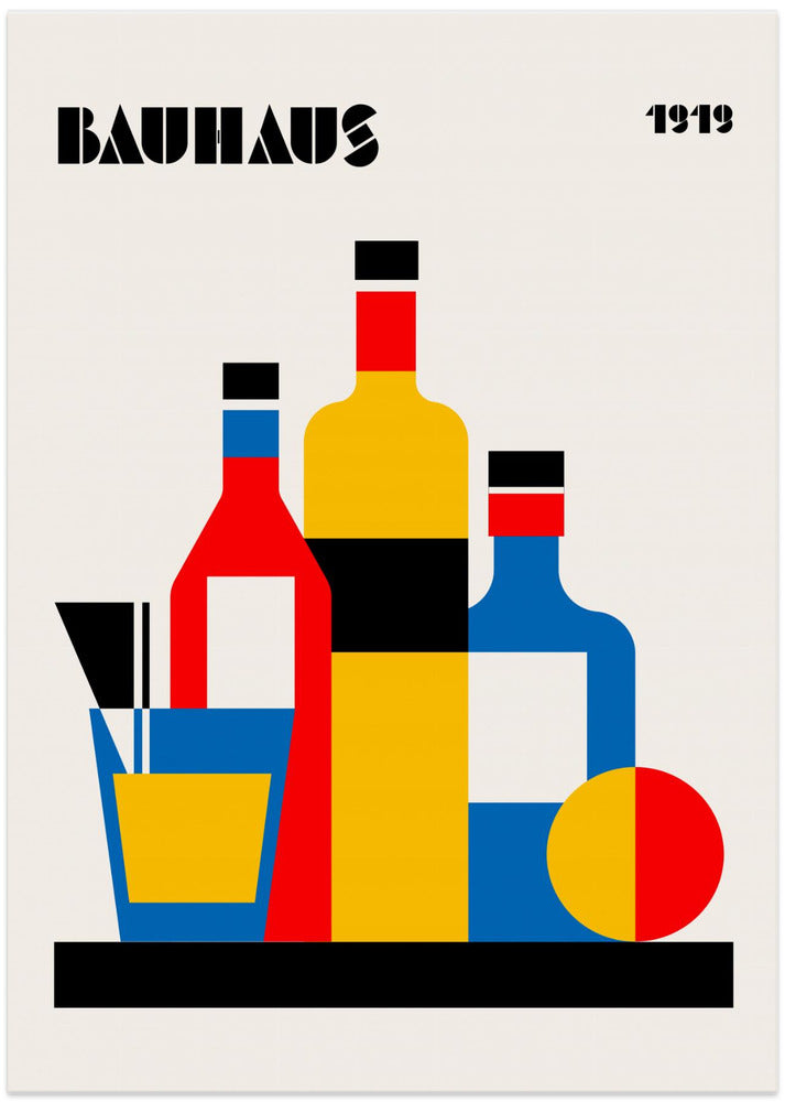 Bauhaus Wine Print