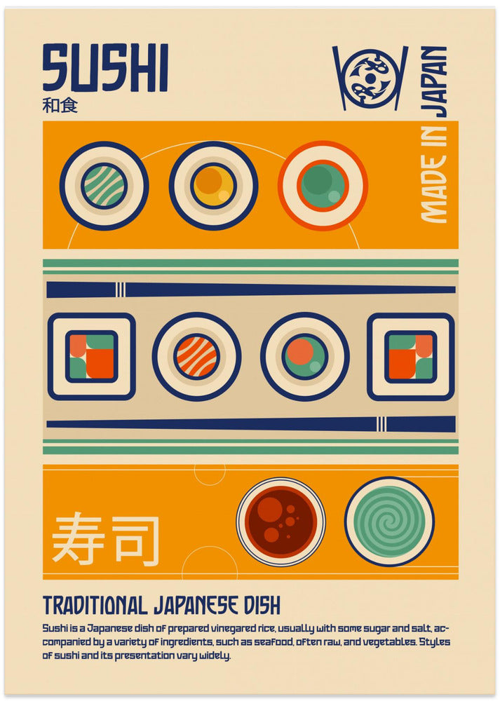 Art Prints of Sushi Japanese Food Print