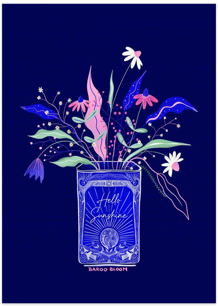 Tin Can Flower Illustration