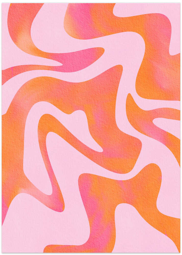 Abstract Wave in Pink
