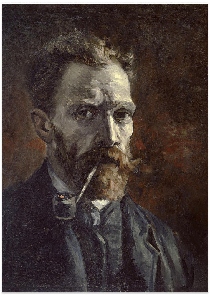 Vincent Van Gogh's Self Portrait With Pipe (1886)