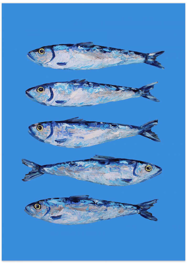 Sardines on Blue