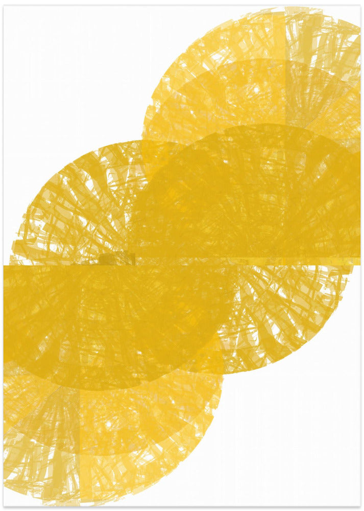 Art Prints of Yellow Circle Fans 1