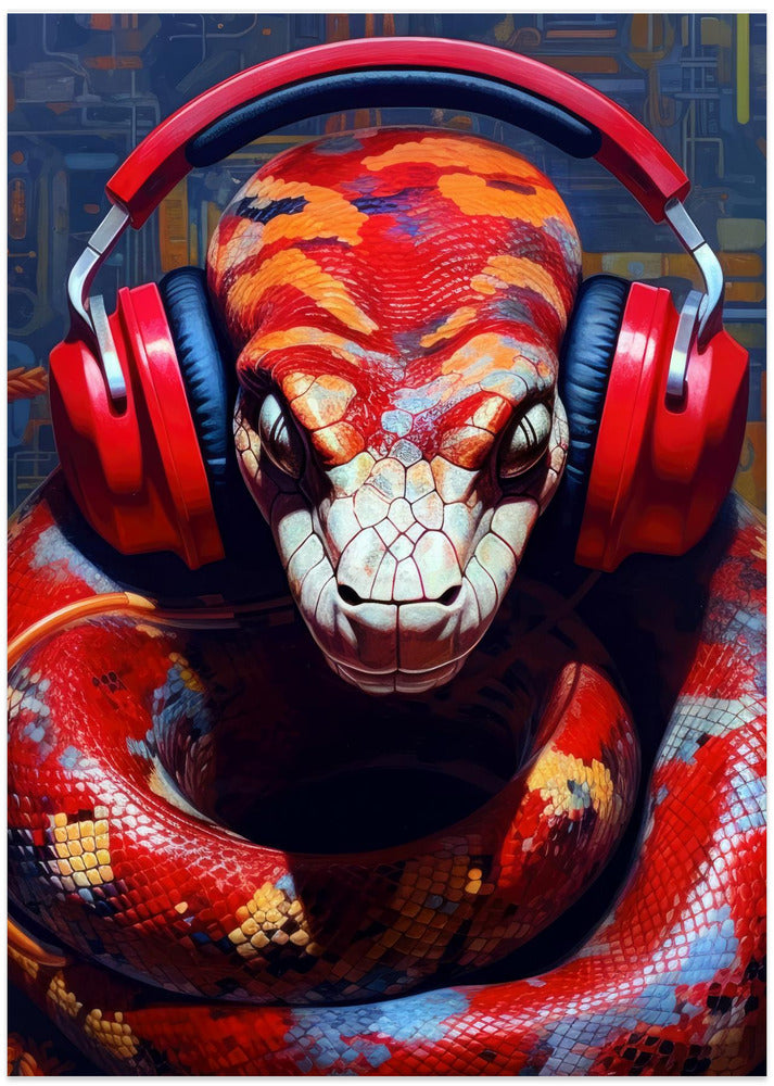 Snake With Headphones animal