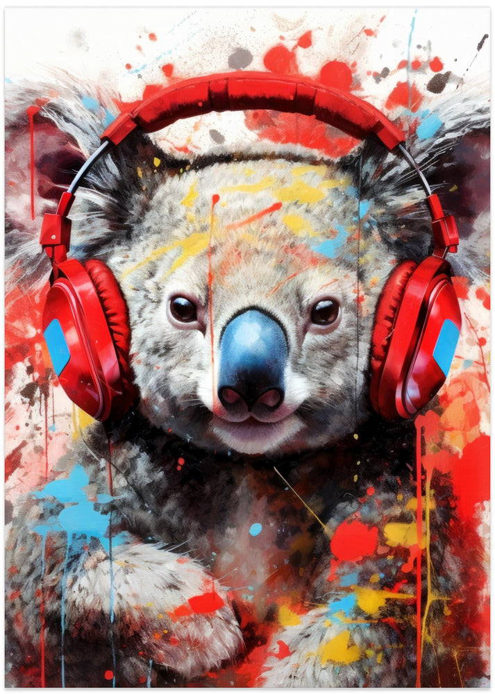 Koala With Headphones animal