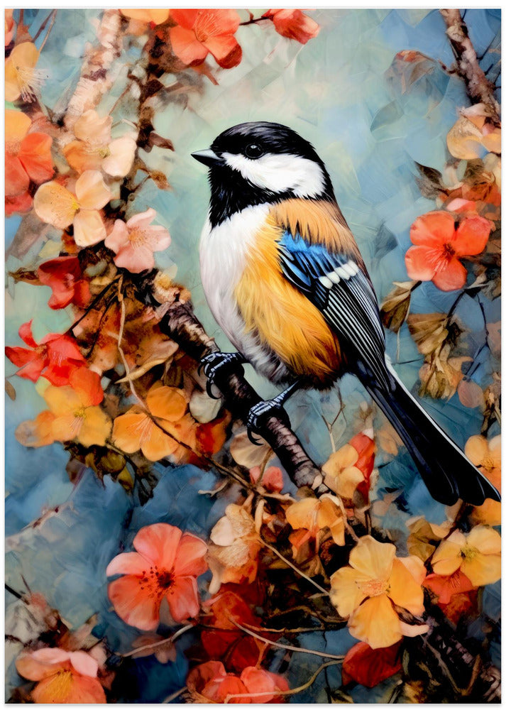Art Prints of Chickadee bird animal