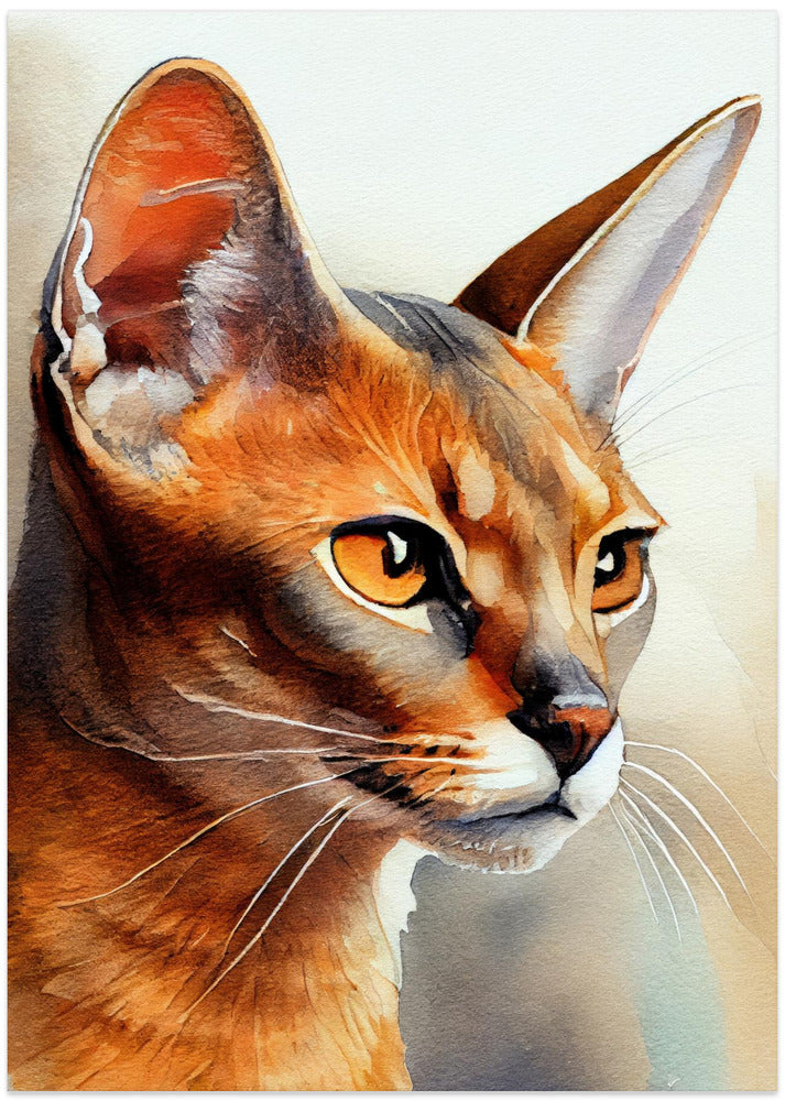 Cat watercolor painting animal